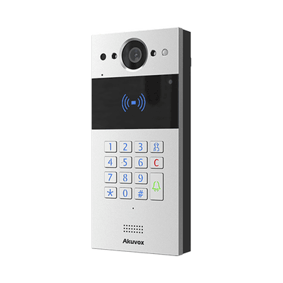 Videoportero SIP / Teclado y Lector de Tarjeta / Notificación App / Notificación Llamada Telefónica / Configuración en la Nube / POE / IP65 / Cámara de 2 MP / NFC / PIN Temporal para Visitas / Control de 2 Puertas imagen 3
