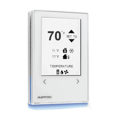 Sensor de Pared BACnet MS/TP Microset 4 / Pantalla Táctil de Vidrio Reforzado / Sensores de Temperatura y Humedad / Procesador ARM Cortex-M4