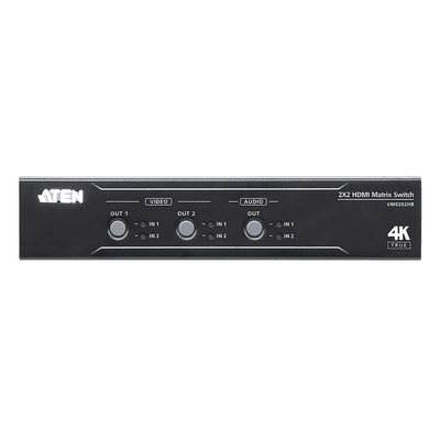 Conmutador matricial HDMI 2 x 2 True 4K con desembebedor de audio imagen 2
