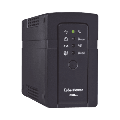 UPS de 650 VA/400 W, Topología Standby, Compacto, Entrada 120 Vca NEMA 5-15P, Con 3 Tomas Respaldo/Protección y 3 Tomas Solo Protección NEMA 5-15R imagen 4