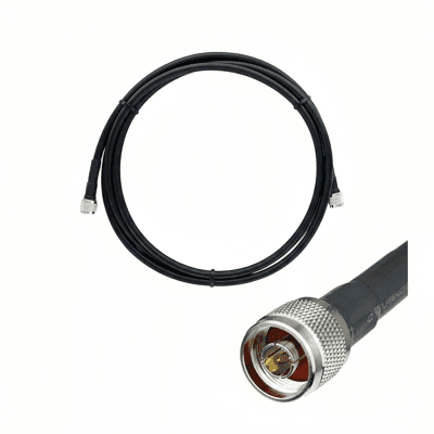 Jumper Coaxial con Cable Epcom405 | Conector N Macho en los Extremos | 3 Metros (9.84 pies) de Longitud.
