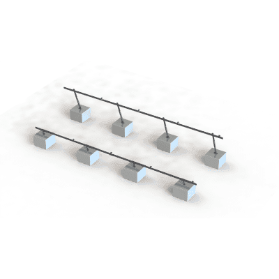 Sistema de Montaje Solar VEKTOR21 / Estructura Ajustable Aluminio AL6005-T5 / Patas Frontales y Ajustables / Ángulos 10°-30° / Torque 11-13 Nm imagen 2