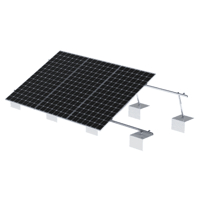 Sistema de Montaje Solar VEKTOR21 / Estructura Ajustable Aluminio AL6005-T5 / Patas Frontales y Ajustables / Ángulos 10°-30° / Torque 11-13 Nm