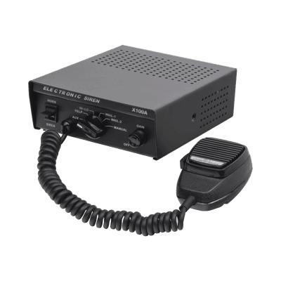 Sirena Vehicular de 100W de Potencia, Con Switch Giratorio de 6 posiciones y Micrófono Integrado de Uso Rudo imagen 2