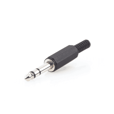 Conector macho de 6,3 mm con funda de plastico (estereo) imagen 2