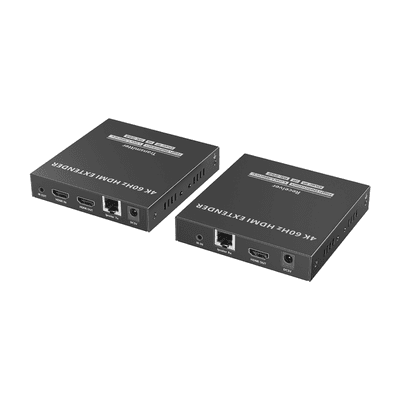 Kit Extensor HDMI para distancias de 120 metros | Soporta resolución 4K @60Hz | Cat 6, 6a y 7 | Salida Loop en el Tx para visualización local | Soporta control remoto del equi imagen 4