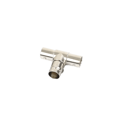 Adaptador en T para 75 Ohm de triple conectores BNC Hembras, Níquel/ Oro/ Teflón. imagen 2