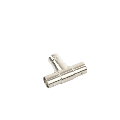 Adaptador en T para 75 Ohm de triple conectores BNC Hembras, Níquel/ Oro/ Teflón. imagen 3