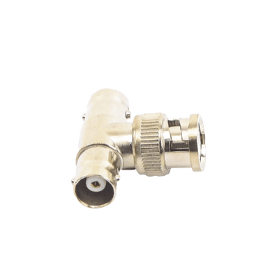 Adaptador en T para 75 Ohm de Conector BNC Macho a Doble BNC Hembra, Níquel/ Oro/ Teflón. imagen 3