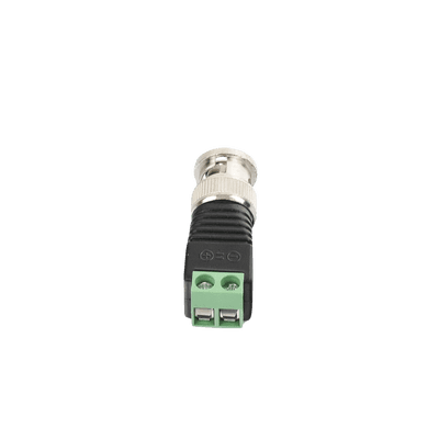 Adaptador de conector BNC macho a 2 terminales-tornillo para cables AWG-26-14, en aplicaciones Video Vigilancia, Níquel/ Oro/  PTFE y PVC. imagen 2