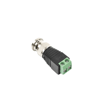 Adaptador de conector BNC macho a 2 terminales-tornillo para cables AWG-26-14, en aplicaciones Video Vigilancia, Níquel/ Oro/  PTFE y PVC. imagen 3