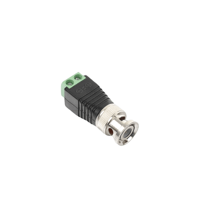 Adaptador de conector BNC macho a 2 terminales-tornillo para cables AWG-26-14, en aplicaciones Video Vigilancia, Níquel/ Oro/  PTFE y PVC. imagen 4