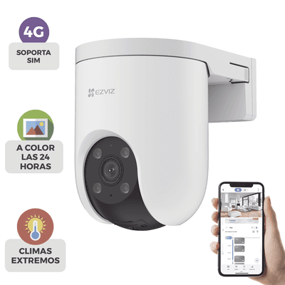 Cámara PT / 3 Megapixel / Lente 4 mm / Visión Nocturna a Color / 4G Multicarrier / Giro 360° / Audio de Dos Vías / Preset / Seguimiento inteligente / Detección Humana