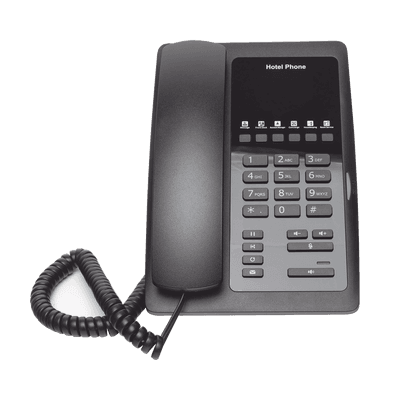 Teléfono IP para Hotelería, profesional con 6 teclas programables para servicio rápido (Hotline), plantilla personalizable con PoE imagen 5