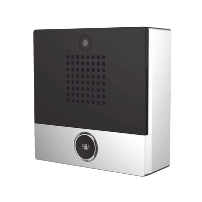 Mini video Intercomunicador para hotelería y hospitales, con diseño elegante, PoE, cámara 1Mpx, 1 botón, 1 relevador integrado de salida y entrada. imagen 2
