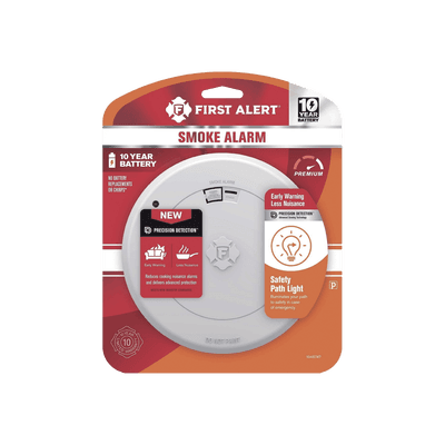 Alarma de Humo First Alert SM210L / Sensor Fotoelectrico / Batería de Litio Sellada de 10 Años / Luz de Seguridad / Rango de Temperatura 4.4°C a 37.8°C/ Cumple UL217, CSFM, NFPA 72, NFPA 101, ICC imagen 3