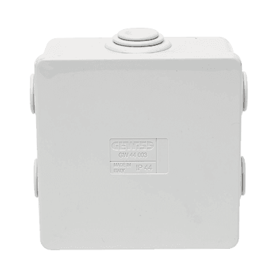 Caja Estanca de PVC Para Derivación y Conexión, 6 Entradas, Tapa a Presión, 80×80×40 mm (Mayor Área Interna, Uso Exterior IP44, Material que no Propaga el Fuego y Libre de Hálogenos imagen 2
