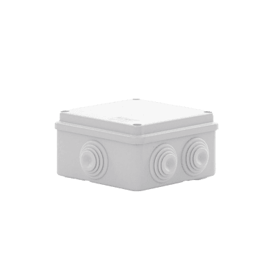 Caja Estanca de PVC Para Derivación y Conexión, 6 Entradas, Tapa Atornillada,100x100x50 mm (Área Interna), Uso Exterior IP55, Material que no Propaga el Fuego y Libre de Hálogenos imagen 4