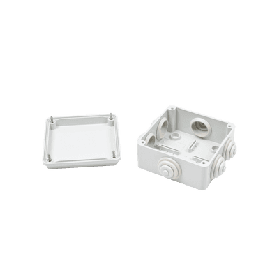Caja Estanca de PVC Para Derivación y Conexión, 6 Entradas, Tapa Atornillada,100x100x50 mm (Área Interna), Uso Exterior IP55, Material que no Propaga el Fuego y Libre de Hálogenos imagen 2