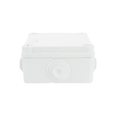 Caja Estanca de PVC Para Derivación y Conexión, 6 Entradas, Tapa con Tornillo de 1/4" de Vuelta, 100x100x50 mm (Área Interna), Uso Exterior IP55, Material que no Propaga el Fuego y Libre de Hálogenos imagen 5