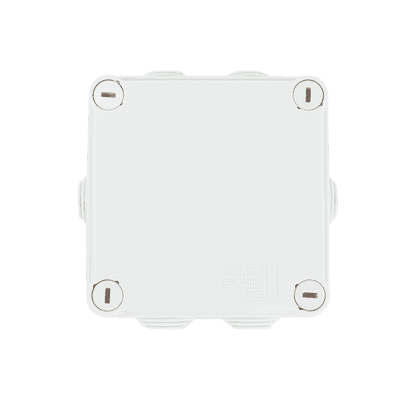 Caja Estanca de PVC Para Derivación y Conexión, 6 Entradas, Tapa con Tornillo de 1/4" de Vuelta, 100x100x50 mm (Área Interna), Uso Exterior IP55, Material que no Propaga el Fuego y Libre de Hálogenos imagen 7