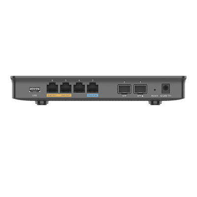 Router Gigabit VPN / Balanceador de cargas / 30,000 sesiones NAT /  4 puertos 10/100/1000 Mbps + 2 puertos SFP (WAN/LAN) / 1 puerto entrada PoE(af/at) / 2 puertos salida PoE (af/at) / Compatible con GWN Cloud. imagen 2
