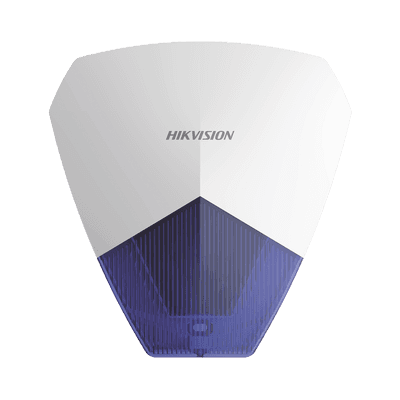 Sirena Estrobo Cableada Hikvision DS-PS1-B / 105 dB / LED Azul / IP54 / Compatible con Cualquier Panel de Alarma