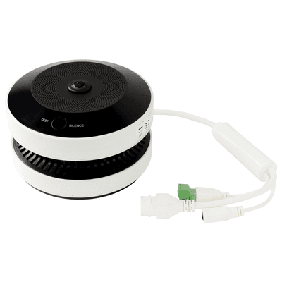 (HikFire) Mini Fisheye IP 4 Megapixel con Detector de Humo Puntual  / Autónomo / Entrada y Salida de Alarma / 15 mts IR / PoE / WDR 120 dB / Alarma de 85 dB / MicroSD 128GB / Compatible con Hik-Connect imagen 5