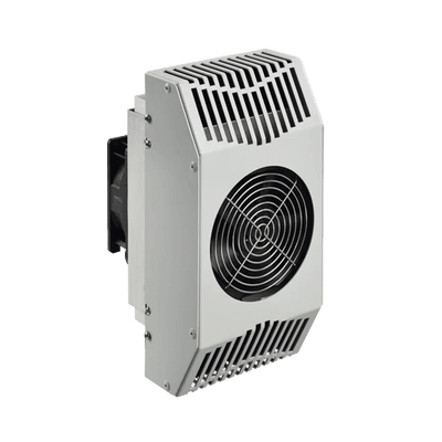 Enfriador Termoeléctrico Para Interior/Exterior, Uso en Gabinetes de Telecomunicaciones, 321 BTU, 24 Vcd, de Acero Galvanizado, Color Gris