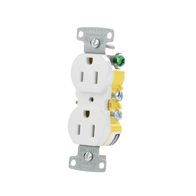 Contacto Duplex 15A 125V/ 2 Polos 3 Hilos/ Nema 5-15R/ Color Blanco. imagen 4