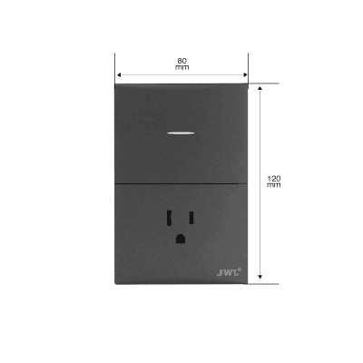 Placa con Interruptor Sencillo y 1 Toma  Corriente 10 -15 A 127 V  60 Hz. imagen 2
