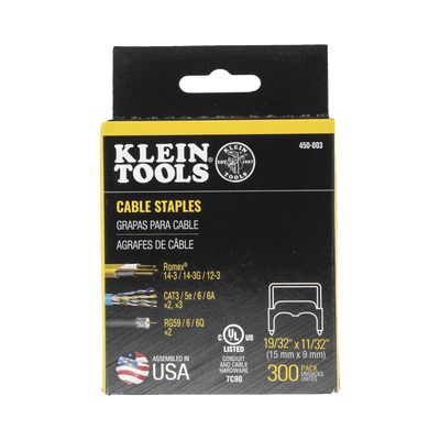 Paquete de 300 Grapas con Aislamiento, para Cables NM (RomexÆ) como 14/3, 14/3G, 12/3 y otros cables de hasta 11/32 x 19/32 (9 mm x 15 mm / 0.35 x 0.59 pulgadas). imagen 4