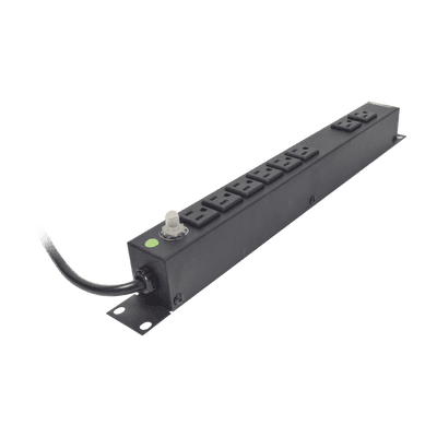 Multicontacto Horizontal (PDU) de 8 Contactos (NEMA 5-15R) Rack 19" 1UR. Voltaje Entrada/Salida: 120Vca/15A imagen 3