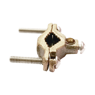 Conector Tubo a Cable / Bronce 100% / Tubo hasta 1 1/4 in / Cable 4 AWG / Aterrizaje Torres TZ / Sin Soldadura imagen 2