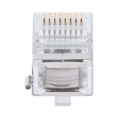 Bote con 100 Piezas de Plug Modular RJ45 Cat5e Blindado, Chapado de Oro a 30 Micras para Durabilidad Extrema con Pin de Tierra imagen 5