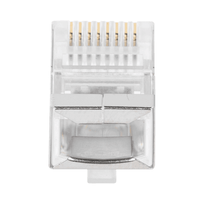 Bote con 100 Plugs Pass Through RJ45 Cat5e Blindado, Chapado de Oro a 30 Micras para Durabilidad Extrema imagen 5