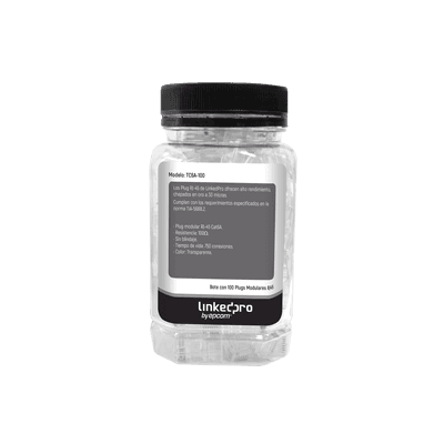 Bote con 100 Piezas de Plug Modular RJ45 Cat6A Chapado de Oro a 30 Micras para Durabilidad Extrema imagen 2