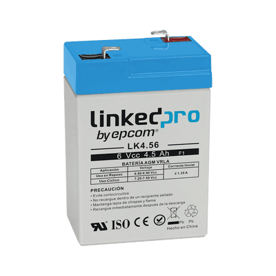 Batería de respaldo 6 V | 4.5 Ah | AGM | Especial para Seguridad Electrónica | UPS  | Sistemas de Emergencia  | Vida útil 5 años | Terminales F1