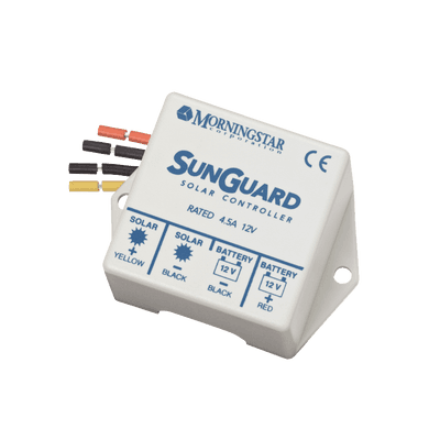 Controlador de Carga Solar PWM SunGuard 4.5 A / 12 VCC / Compensación de Temperatura / 100% Estado Sólido / -40°C a +85°C