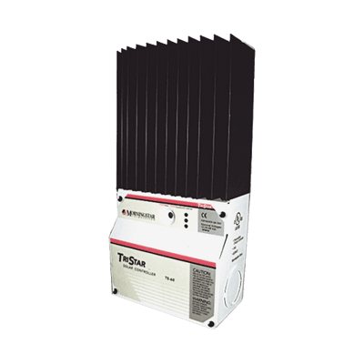 Controlador de Carga Solar TriStar PWM 45 A / 12V 24V 48V / Puerto RS-232 / Hasta 4 kW / Disipador de Calor / 7 Preajustes