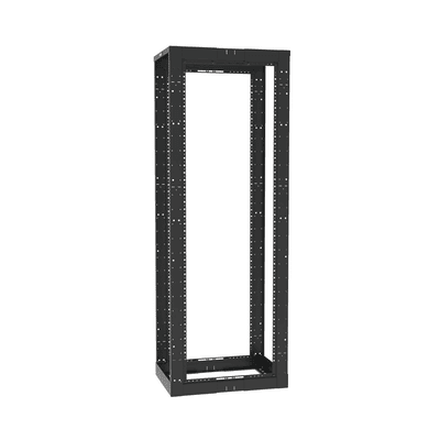 Rack de Cuatro Postes Estándar de 19", Rieles Roscados #12-24, Profundidad Ajustable de 23 a 42 in, 45 Unidades de Rack, Color Negro imagen 2