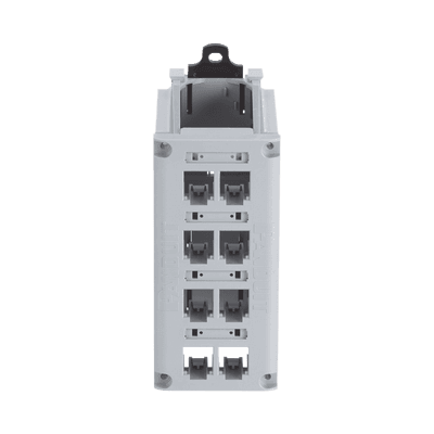 Panel de Parcheo Modular para Cobre, de Instalación en Riel DIN Estándar de 35 mm (1.38 pulgadas), 8 Puertos Mini-Com, Color Gris imagen 2