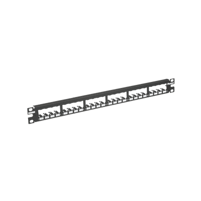 Panel de Parcheo Modular Mini-Com (Sin Conectores), Plano, Totalmente Blindado, de 24 Puertos, 1UR imagen 2