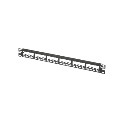Panel de Parcheo Modular Mini-Com (Sin Conectores), Plano, Totalmente Blindado, de 24 Puertos, 1UR imagen 3