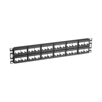 Panel de Parcheo Modular Mini-Com (Sin Conectores), Plano, Sin Blindaje, de 48 Puertos, 2 UR imagen 2