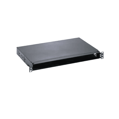 Panel de Distribución de Fibra Óptica, Acepta 4 Casetes QuickNet o Placas FAP/FMP con Panel CFAPPBL1 (No Incluido), Bandeja Fija, Hasta 96 Fibras, Color Negro, 1UR imagen 2