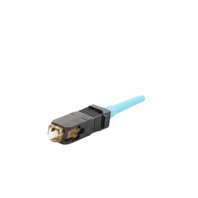 Conector de Fibra Óptica SC Simplex OptiCam, Multimodo 50/125 OM3/OM4, Pre-pulido, Color Aqua imagen 3