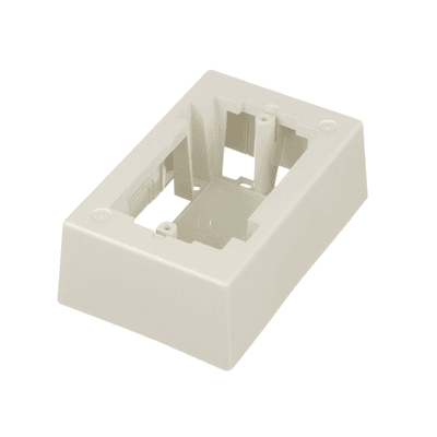 Caja de Pared Superficial, Uso Universal con Placas de Pared, Con Cinta Adhesiva, Color Blanco Mate imagen 2