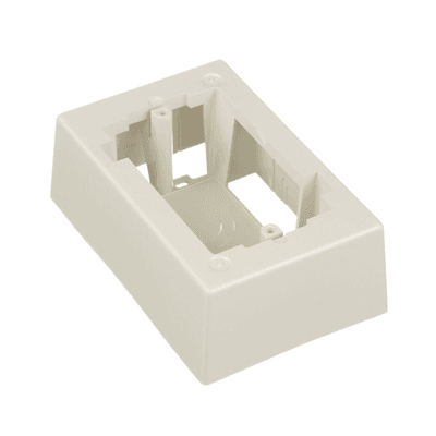 Caja de Pared Superficial, Uso Universal con Placas de Pared, Con Cinta Adhesiva, Color Blanco Mate imagen 4