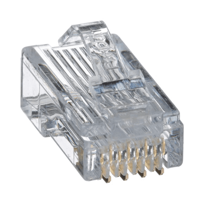 Plug RJ45 Cat5e, Para Cable UTP de Calibres 24-26 AWG, Chapado en Oro de 50 Micras, Paquete de 100 Piezas imagen 3